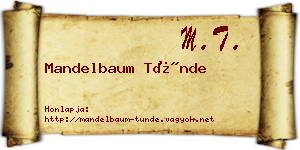 Mandelbaum Tünde névjegykártya